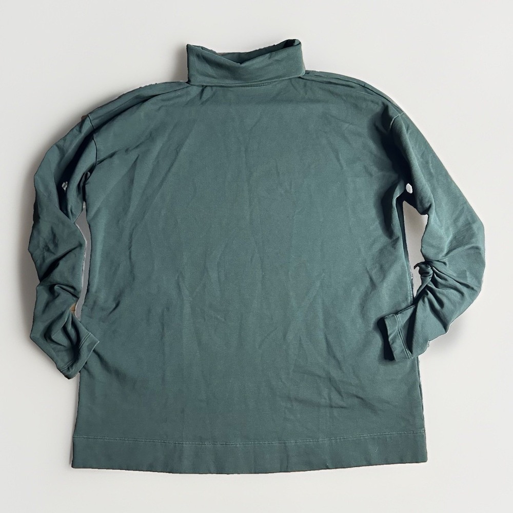 Peruvian Connection Glenda Bailey Turtleneck Sweater Oversize Dress Medium Green